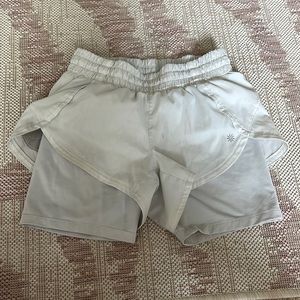 White athleta girls shorts